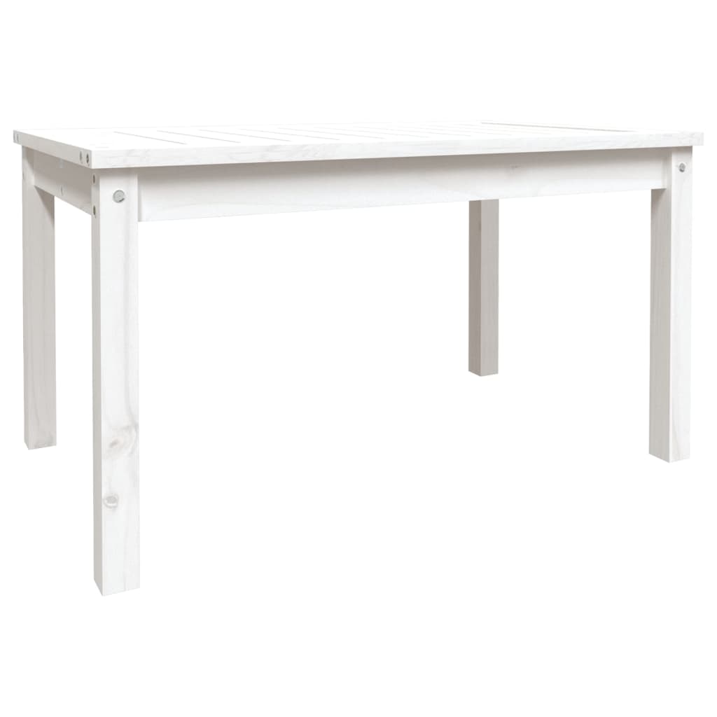 Garden Table White 82,5x50,5x45 cm Solid Wood Pine