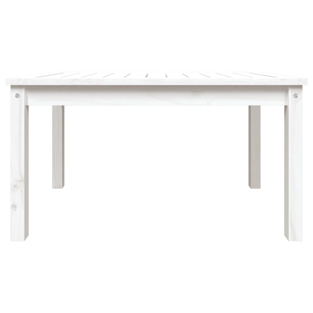 Garden Table White 82,5x50,5x45 cm Solid Wood Pine