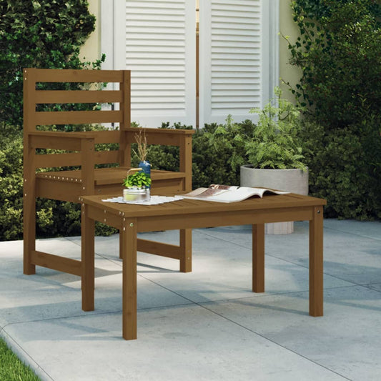 vidaXL Garden Table Honey Brown 82.5x50.5x45 cm Solid Wood Pine