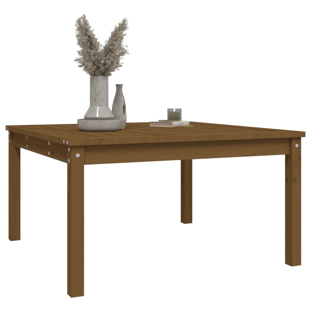 Garden Table Honey Brown 82,5x82,5x45 cm Solid Wood Pine