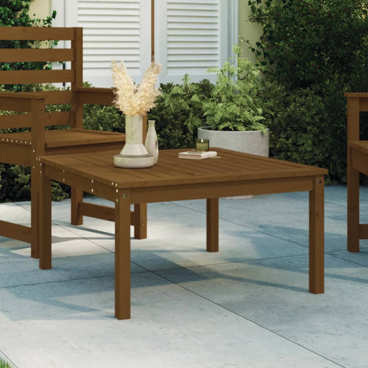 Garden Table Honey Brown 82,5x82,5x45 cm Solid Wood Pine