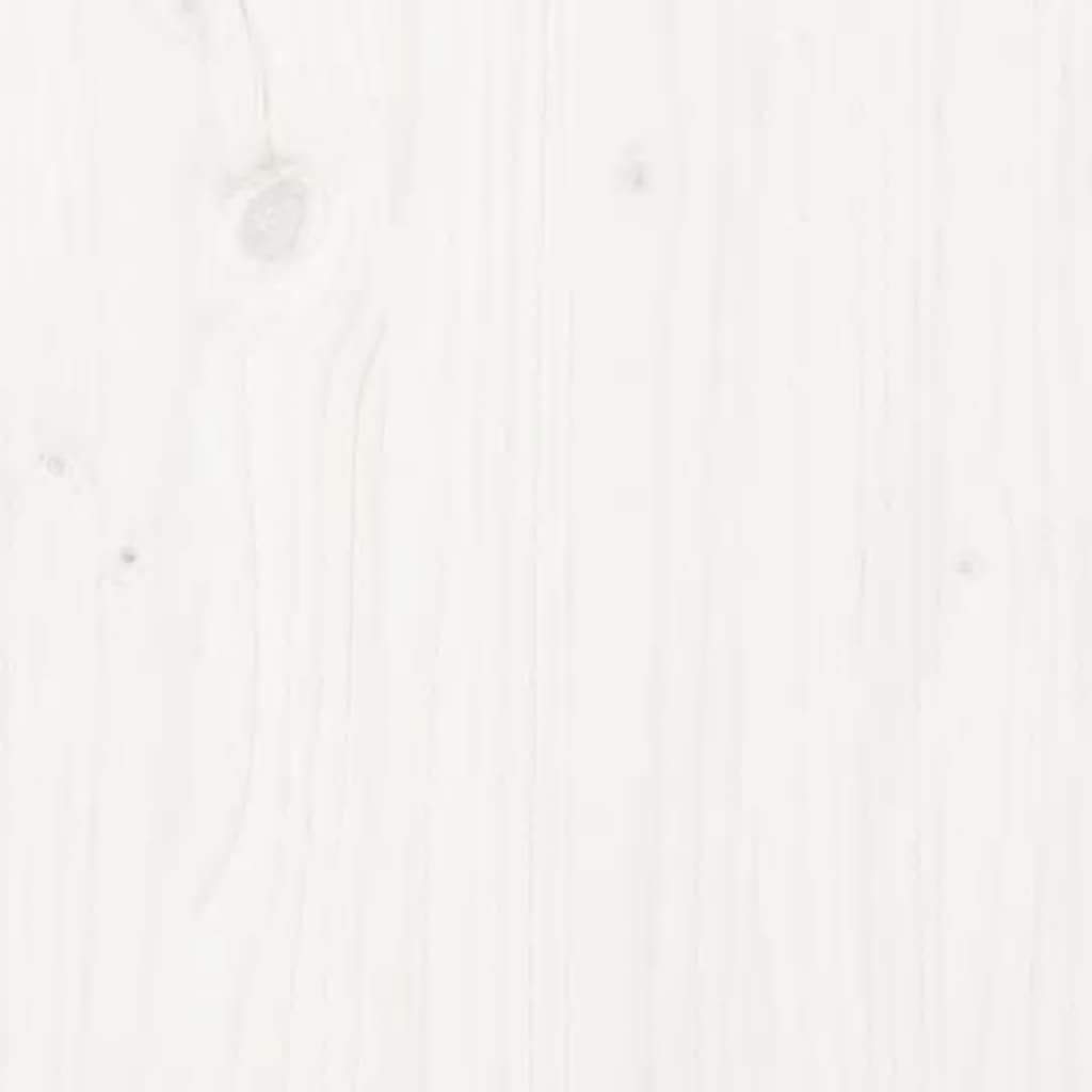 Garden Table White 121x82,5x45 cm Solid Wood Pine