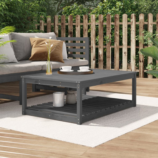 vidaXL Garden Table Grey 121x82.5x45 cm Solid Wood Pine