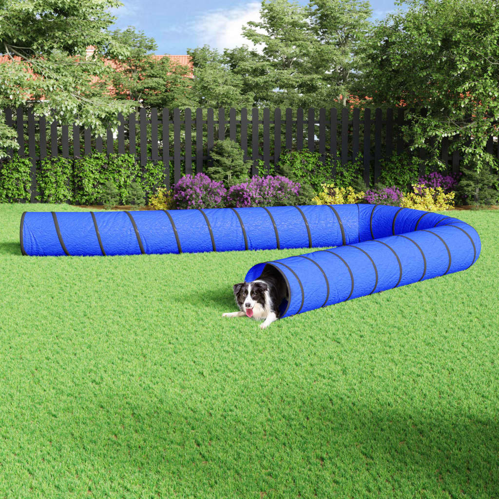 vidaXL Dog Tunnel Blue Ø 55x1000 cm Polyester