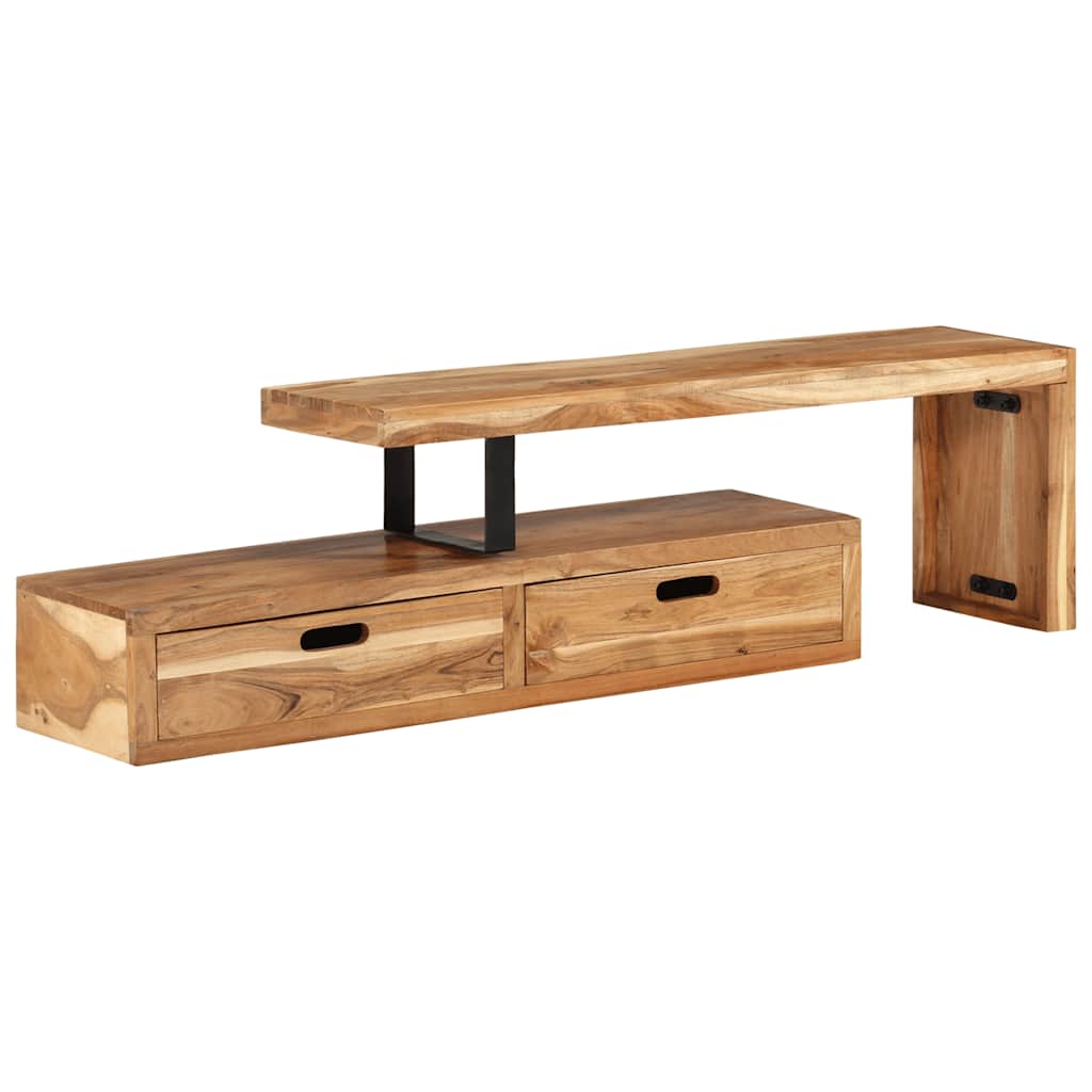TV Stand (118-200)x30x40 cm Solid Wood Acacia