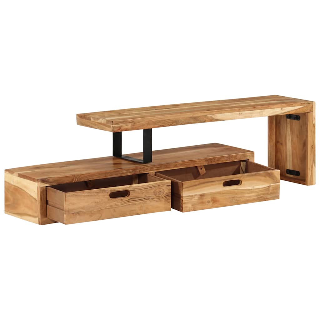 TV Stand (118-200)x30x40 cm Solid Wood Acacia