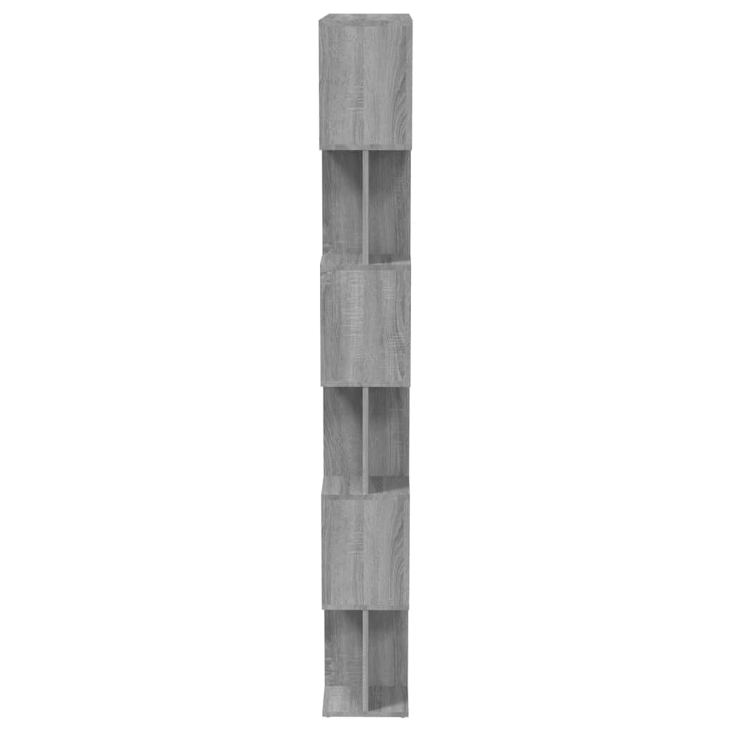 Book Cabinet/Room Divider Grey Sonoma 80x24x192 cm Engineered Wood