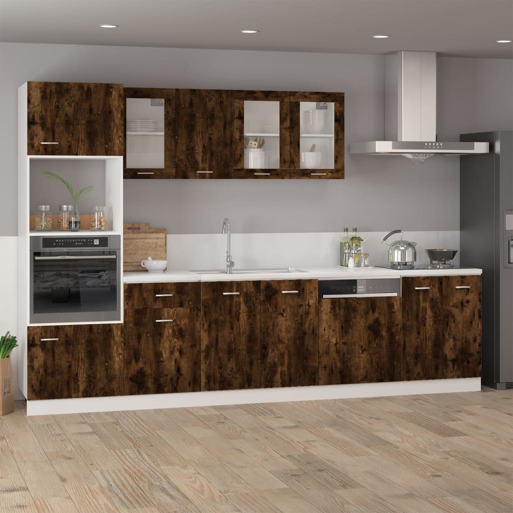 Hanging Cabinet Lyon Smoked Oak 39.5x31x60 cm Engineered Wood