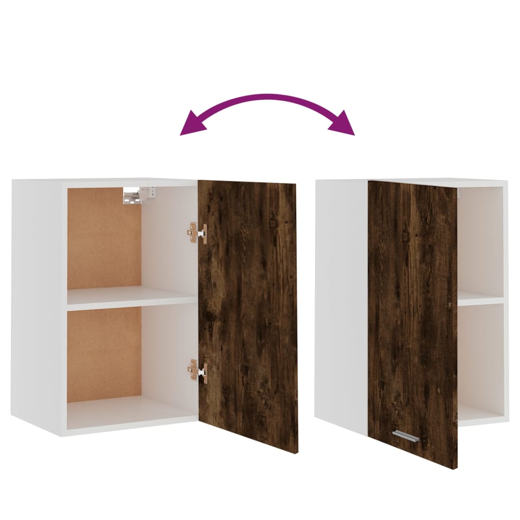 Hanging Cabinet Lyon Smoked Oak 39.5x31x60 cm Engineered Wood