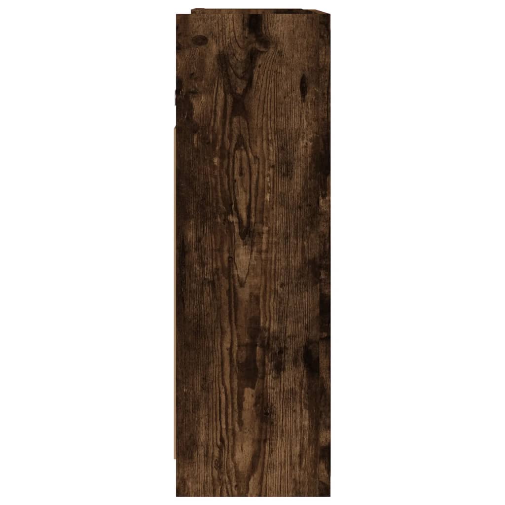 Bathroom Mirror Cabinet Smoked Oak 62.5x20.5x64 cm