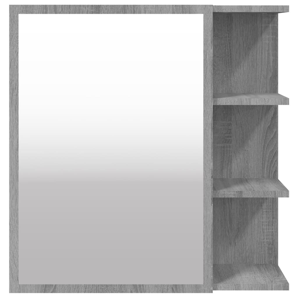 Bathroom Mirror Cabinet Grey Sonoma 62,5x20,5x64 cm Engineered Wood