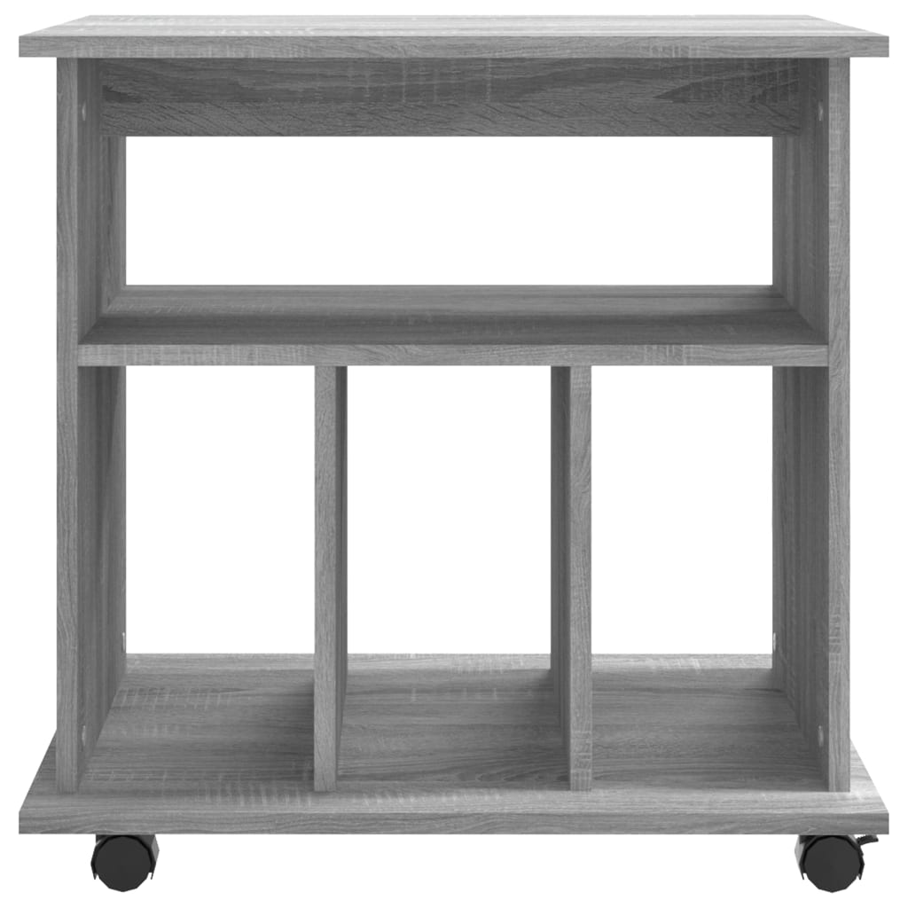 Rolling Cabinet Grey Sonoma 60x45x60 cm Engineered Wood