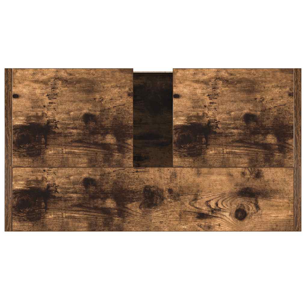Bathroom Cabinet Smoked Oak 60x33x61 cm Engineered Wood
