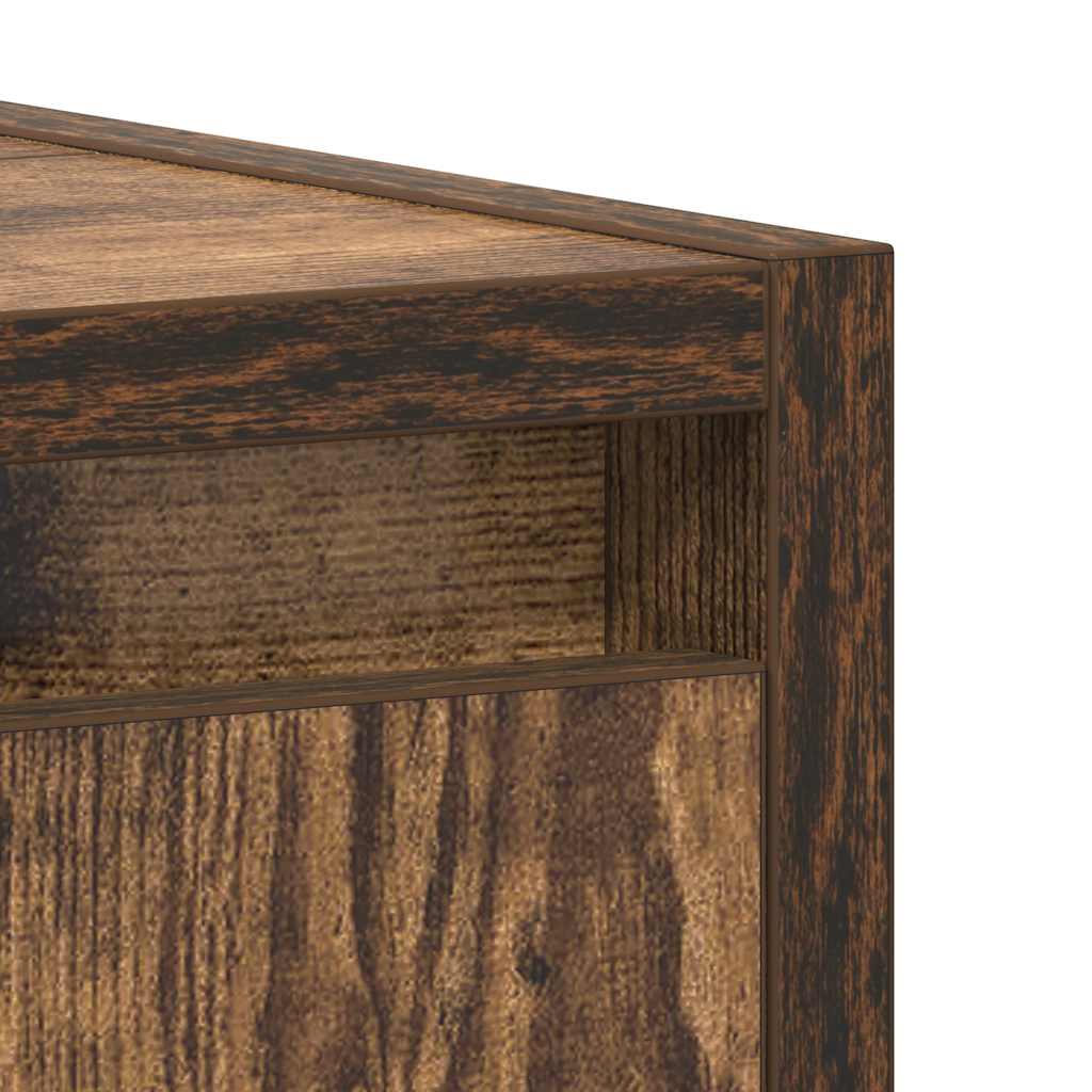 Bathroom Cabinet Smoked Oak 60x33x60 cm Engineered Wood