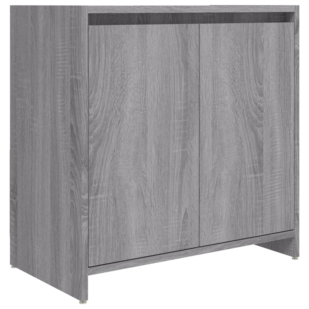 vidaXL Bathroom Cabinet Grey Sonoma 60x33x61 cm Engineered Wood