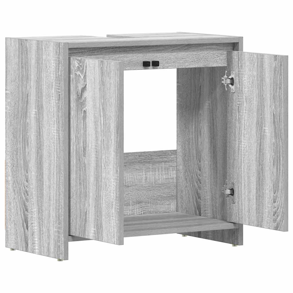 Bathroom Cabinet Grey Sonoma 60x33x60 cm Engineered Wood