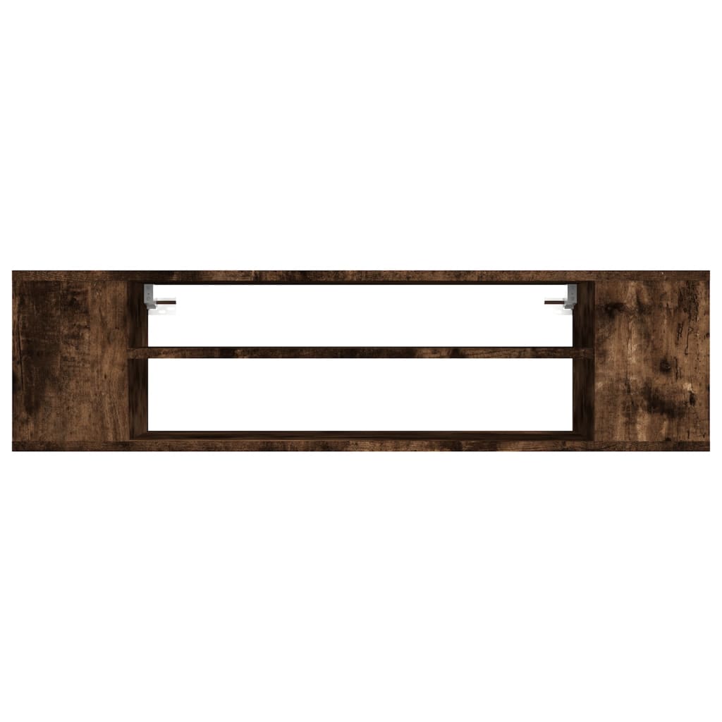 Hanging TV Cabinet Smoked Oak 100x30x26,5 cm Engineered Wood