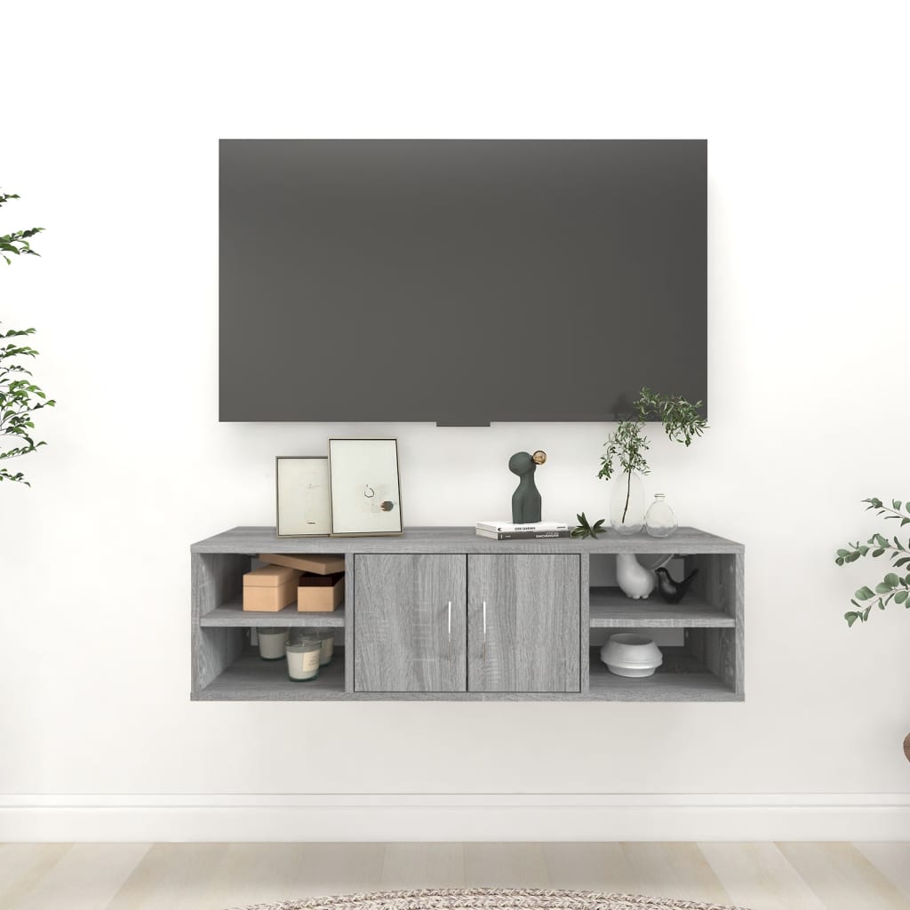 Wall Shelf Grey Sonoma 102x30x29 cm Engineered Wood