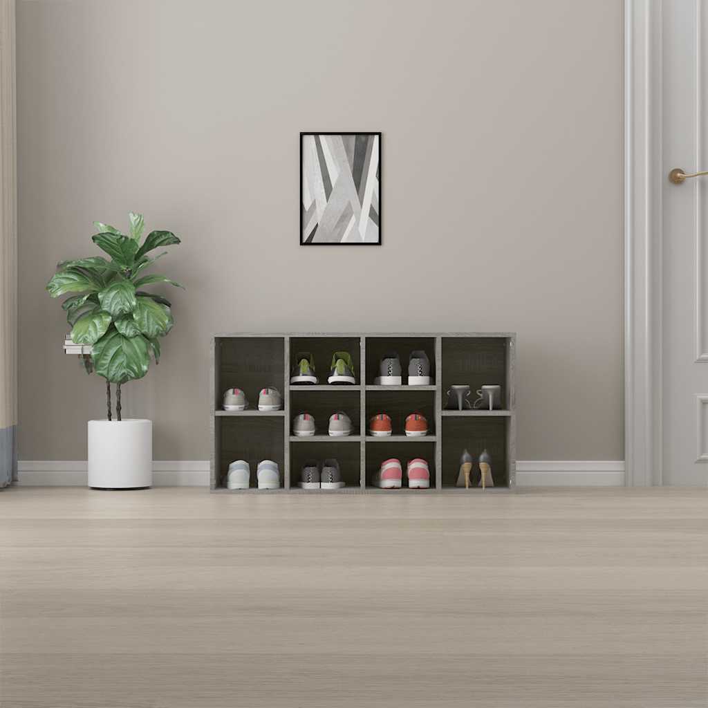 Shoe Bench Grey Sonoma 103x30x55 cm Engineered Wood
