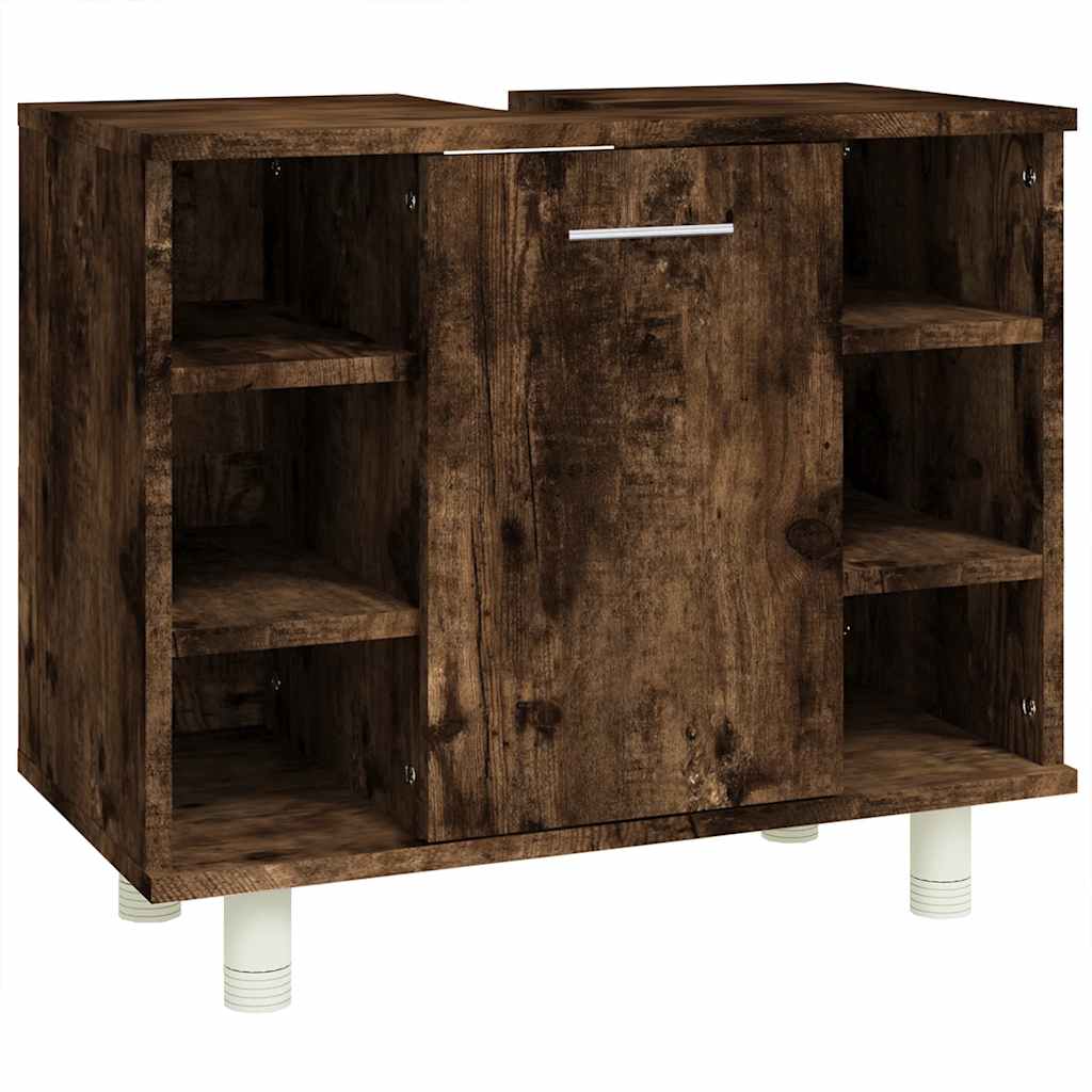 Bathroom Cabinet Smoked Oak 60x32x53,5 cm Engineered Wood