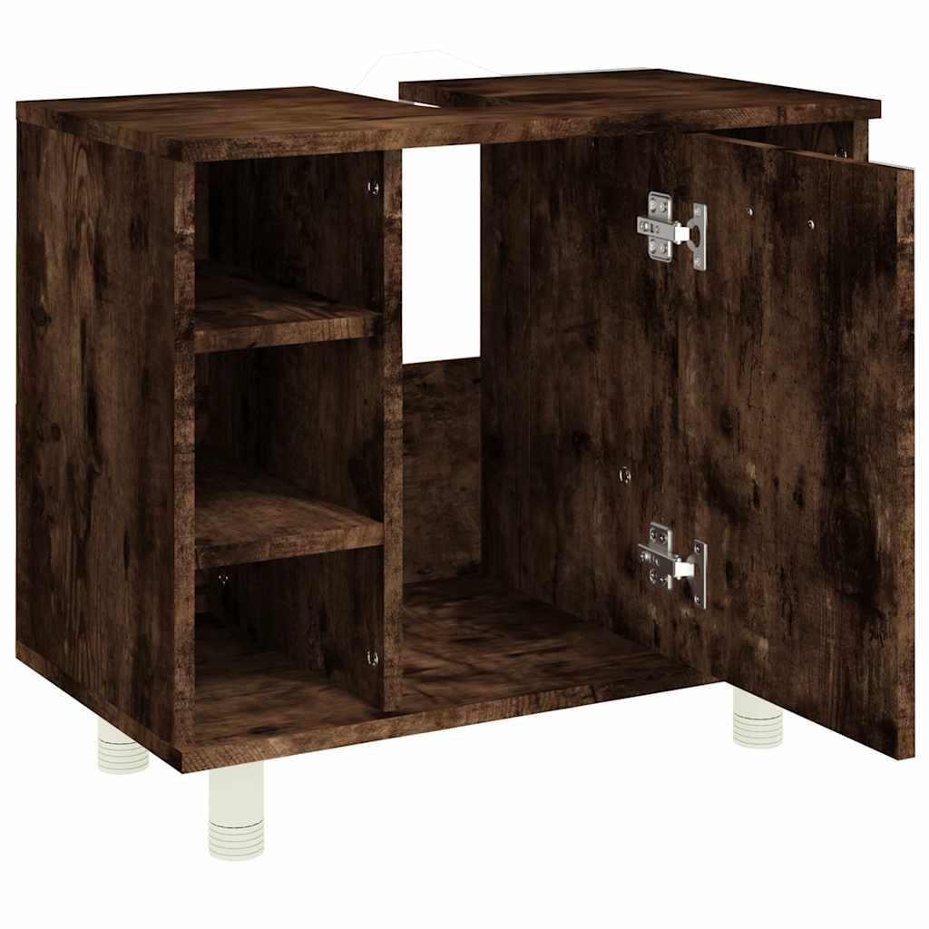 Bathroom Cabinet Smoked Oak 60x32x53,5 cm Engineered Wood