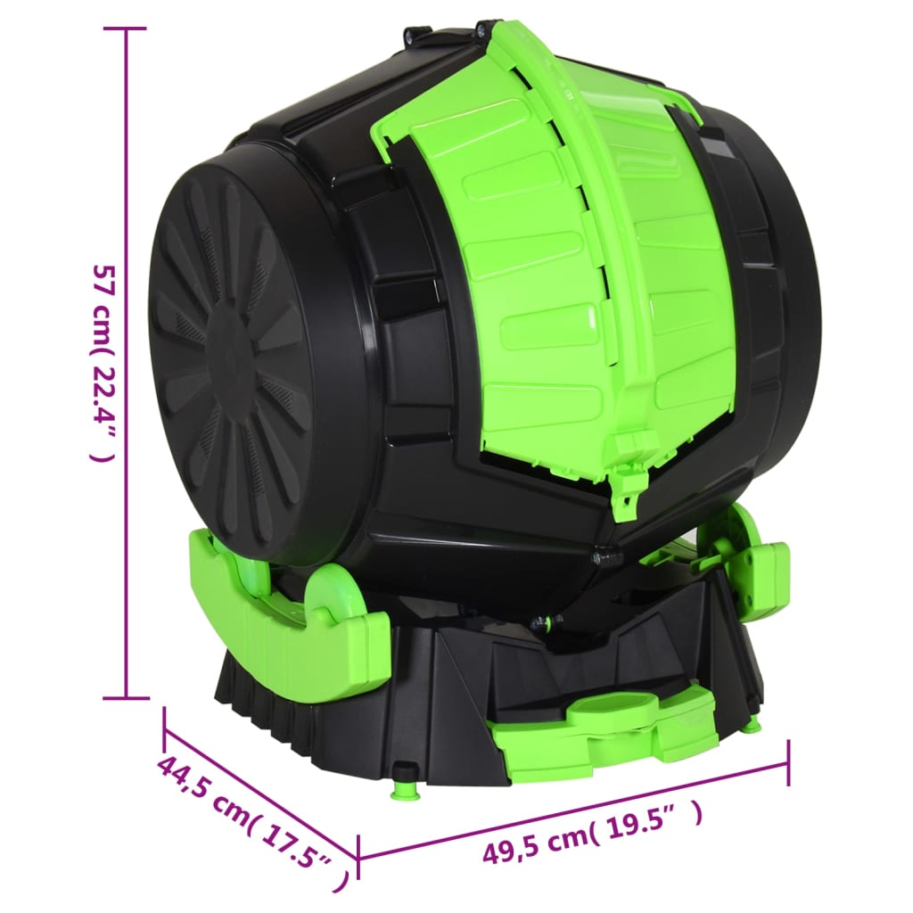 vidaXL Tumbling Composter 49.5x44.5x57 cm 50 L