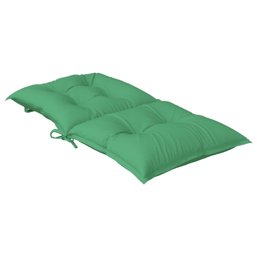 Garden Lowback Chair Cushions 2 pcs Green 100x50x7 cm Fabric