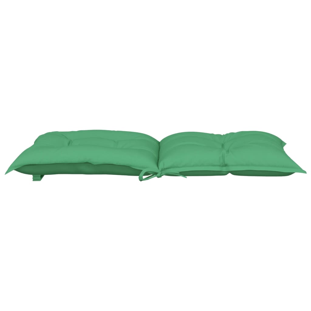 Garden Lowback Chair Cushions 2 pcs Green 100x50x7 cm Fabric