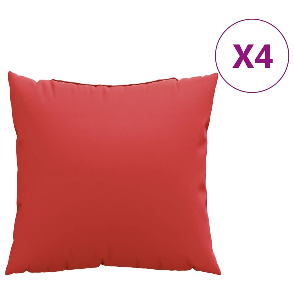 vidaXL Sofa Cushions 4 pcs Red 40x40 cm Fabric