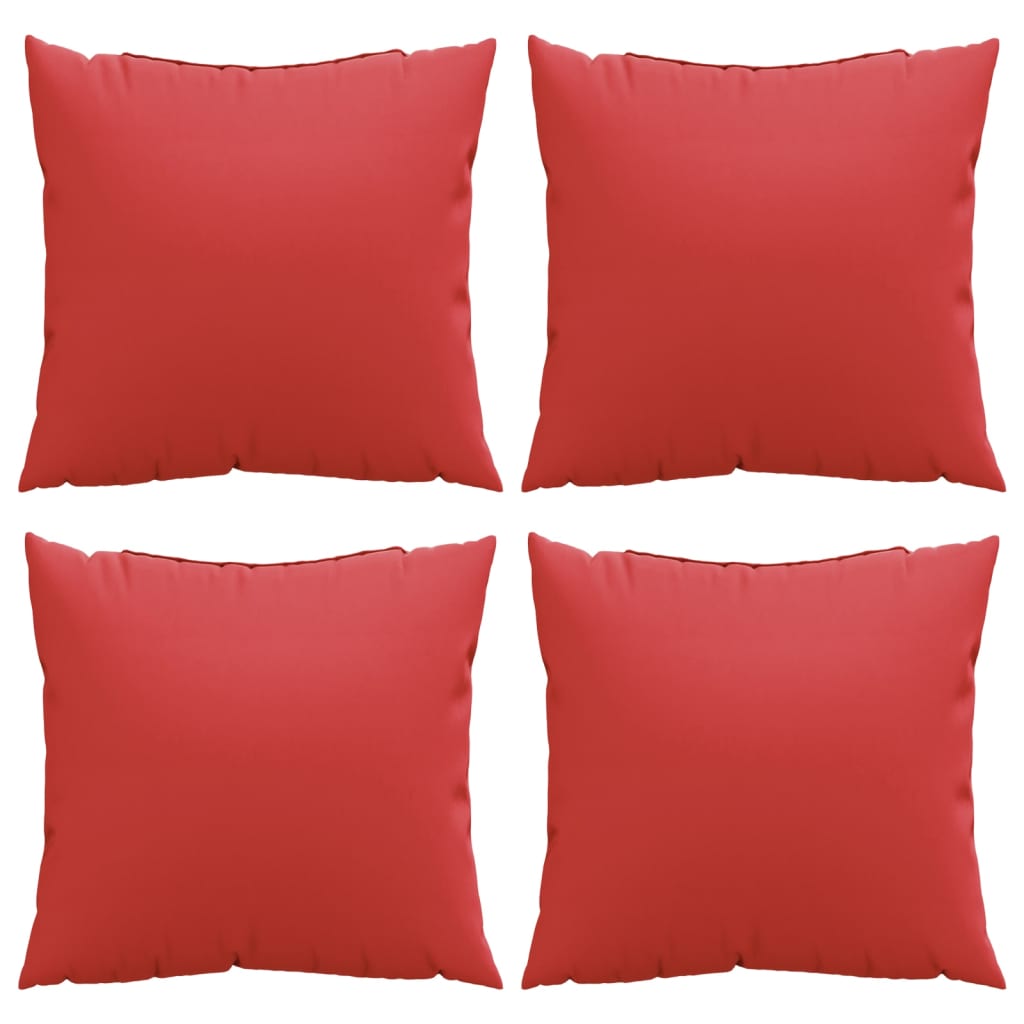 vidaXL Sofa Cushions 4 pcs Red 40x40 cm Fabric