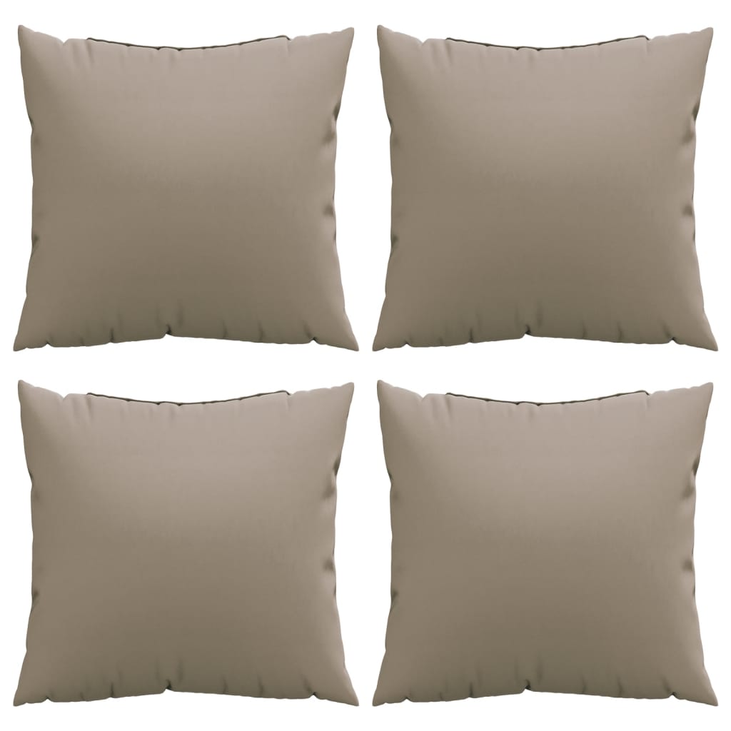 vidaXL Sofa Cushions 4 pcs Taupe 40x40 cm Fabric