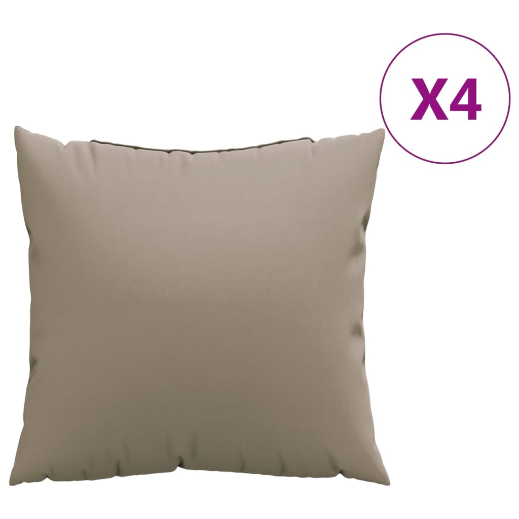 vidaXL Sofa Cushions 4 pcs Taupe 50x50 cm Fabric