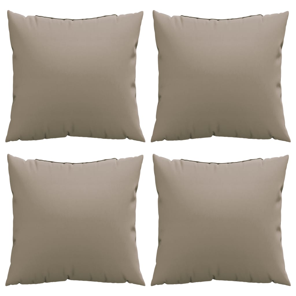 vidaXL Sofa Cushions 4 pcs Taupe 50x50 cm Fabric