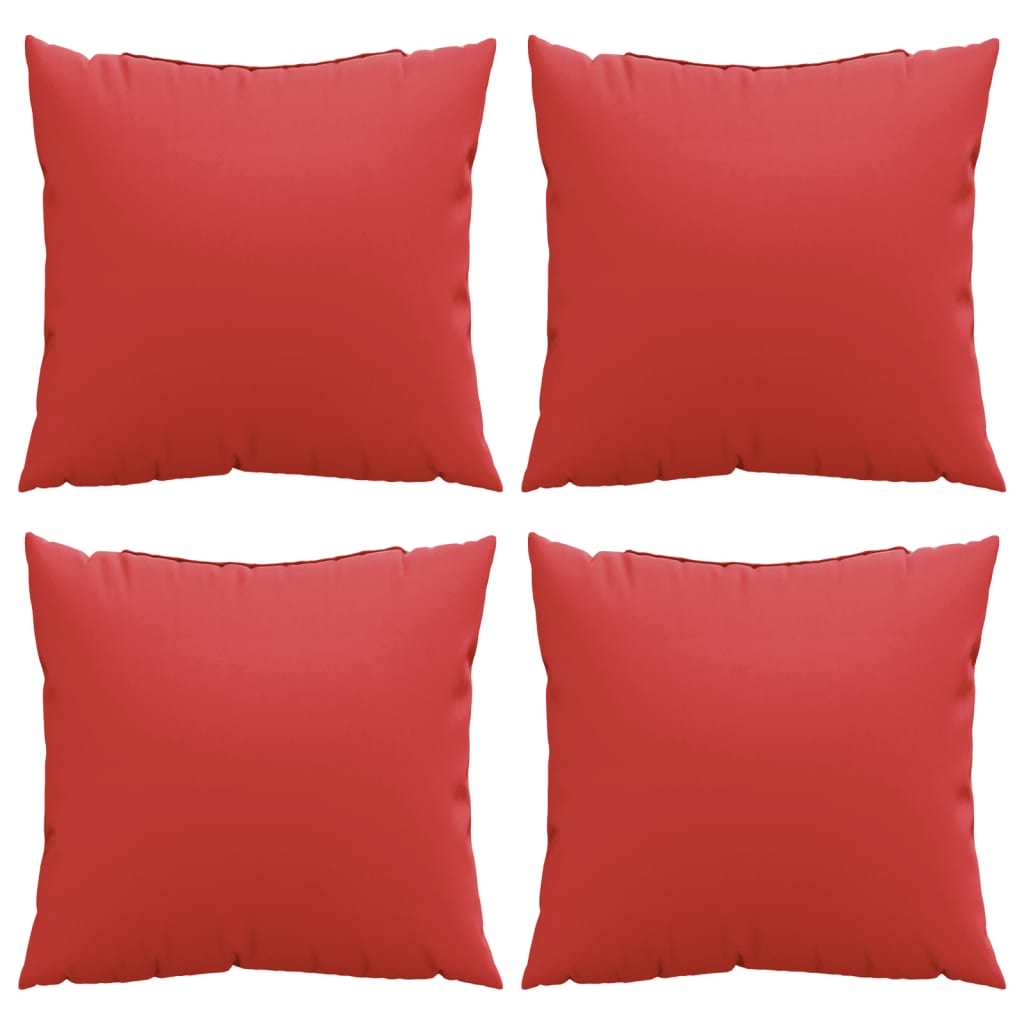 vidaXL Sofa Cushions 4 pcs Red 60x60 cm Fabric