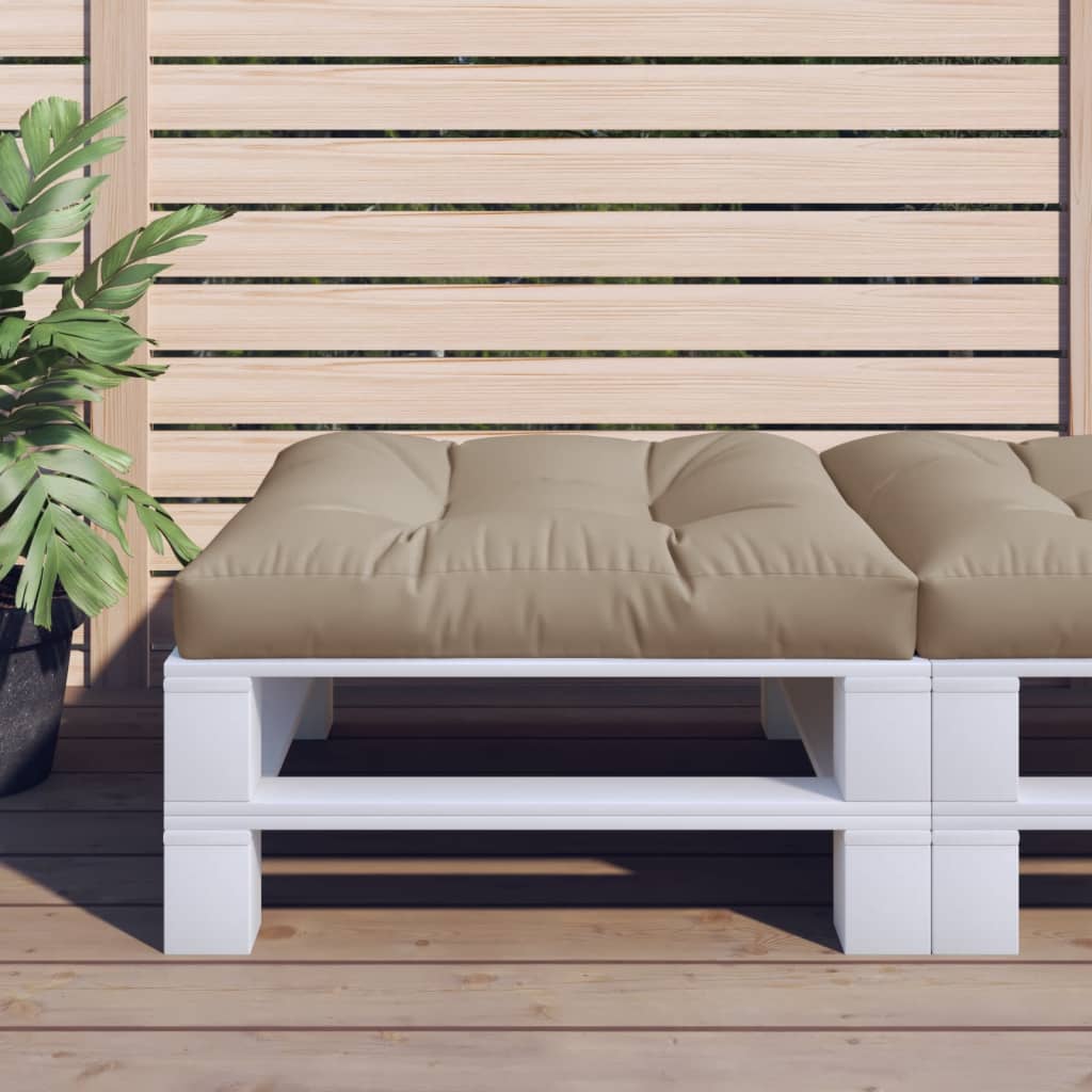 Pallet Cushion Taupe 70x70x12 cm Fabric