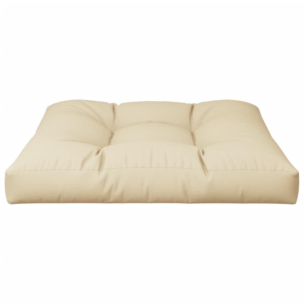 Pallet Cushion Beige 80x80x12 cm Fabric