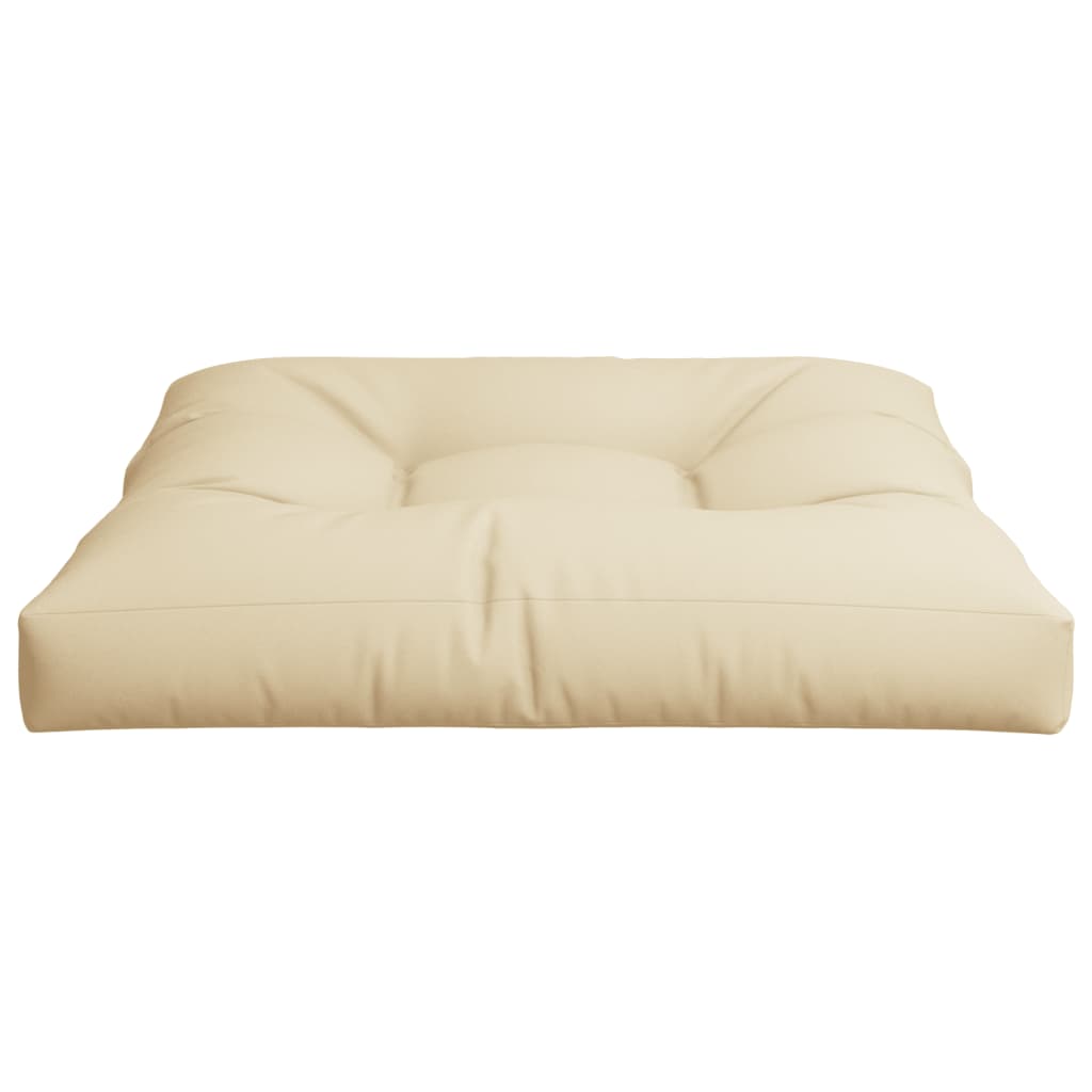 Pallet Cushion Beige 80x80x12 cm Fabric