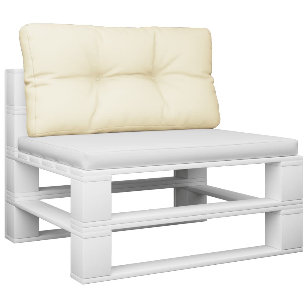 Pallet Cushion Cream 80x40x12 cm Fabric