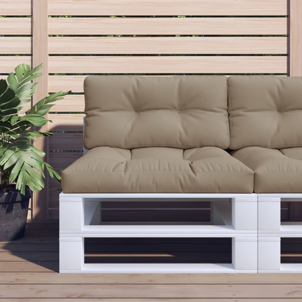 Pallet Cushion Taupe 80x40x12 cm Fabric