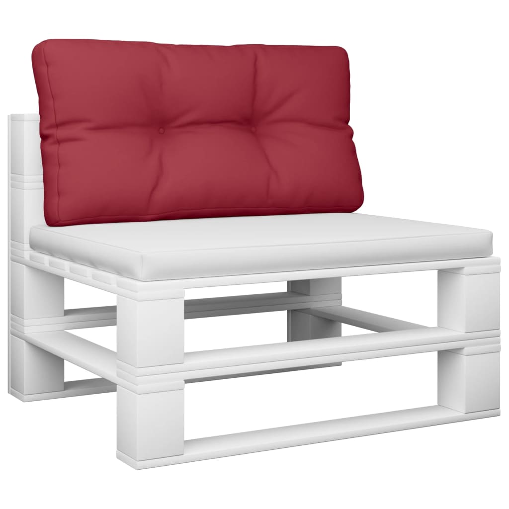 Pallet Cushion Wine Red 80x40x12 cm Fabric