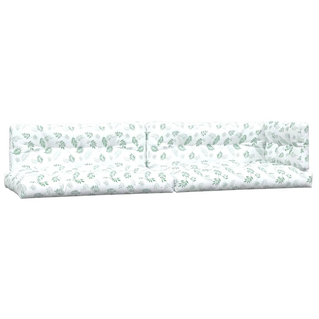 Pallet Cushions 5 pcs Leaf Pattern Fabric