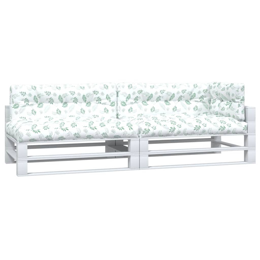 Pallet Cushions 5 pcs Leaf Pattern Fabric