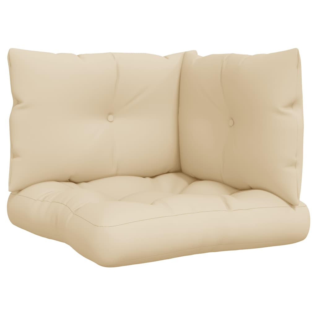 Pallet Cushions 3 pcs Beige Fabric