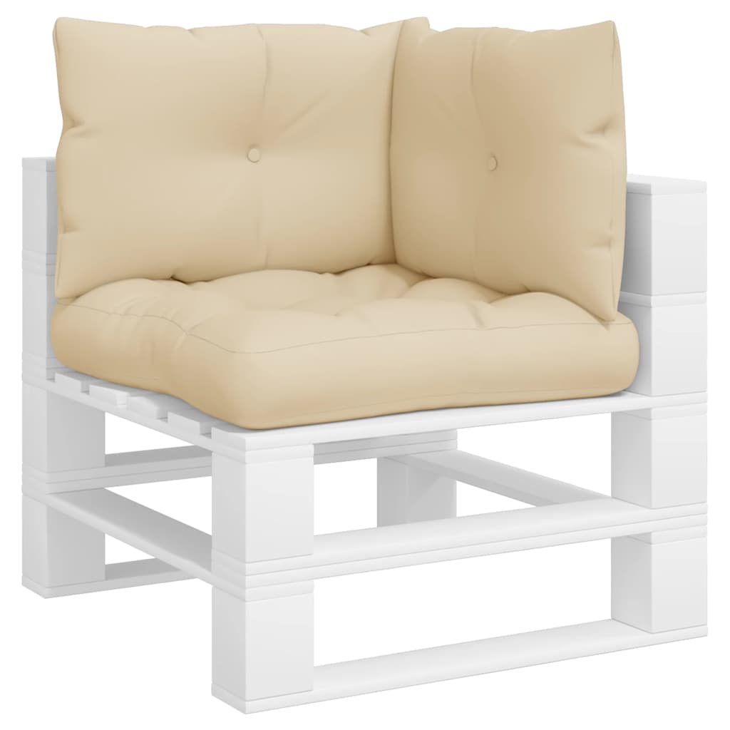 Pallet Cushions 3 pcs Beige Fabric