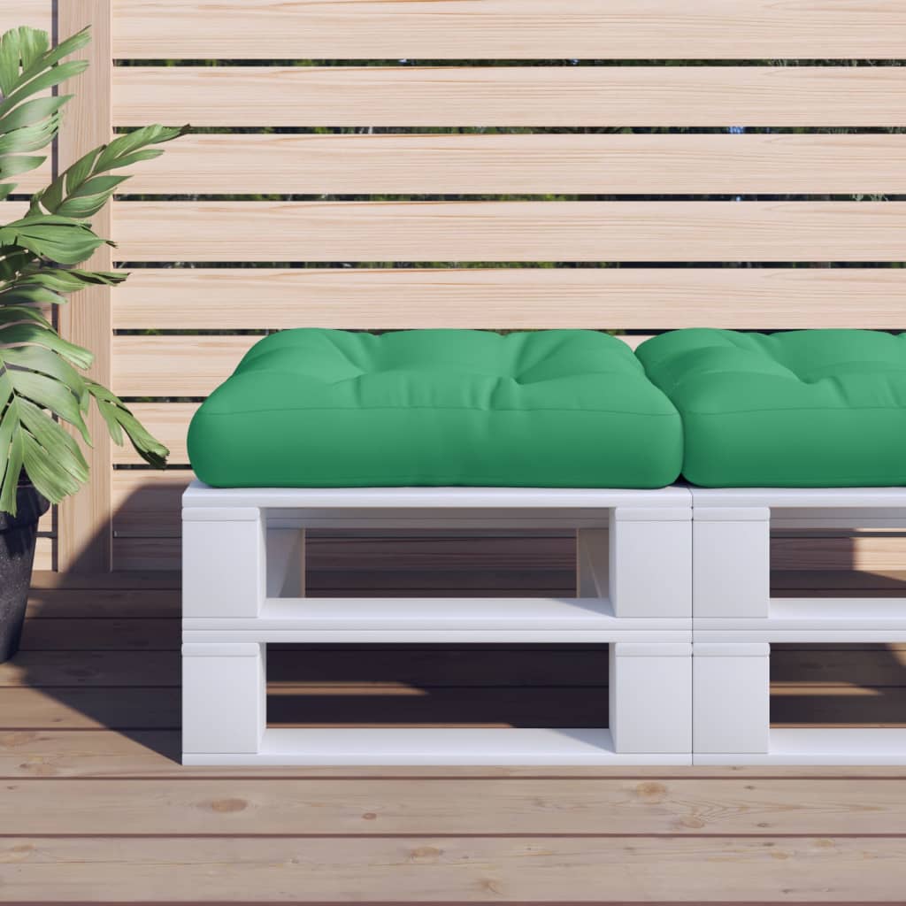 Pallet Cushion Green 58x58x10 cm Fabric