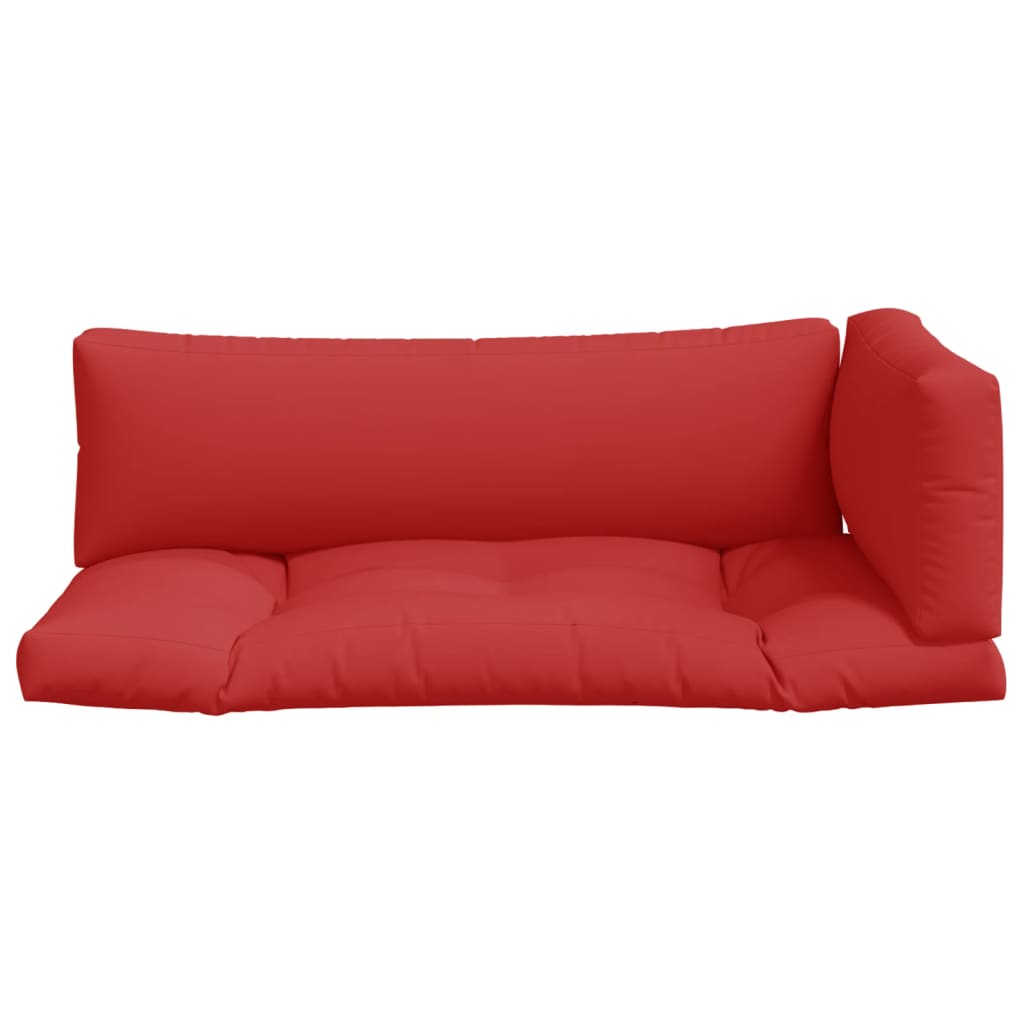 Pallet Cushions 3 pcs Red Fabric