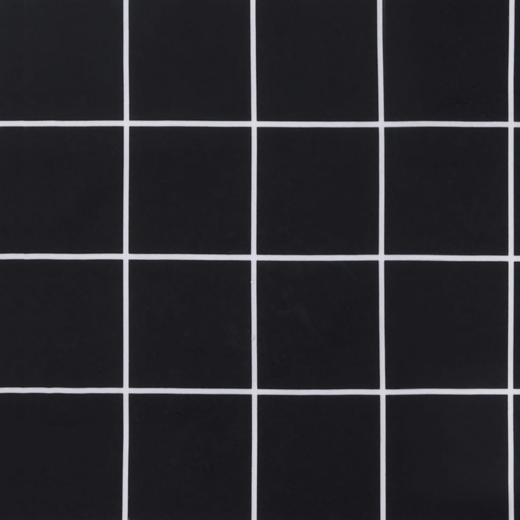 Pallet Cushions 3 pcs Black Check Pattern Oxford Fabric