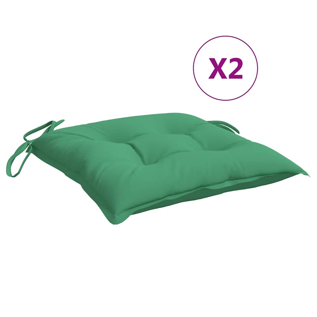 Pallet Cushions 2pcs Green 50x50x7 cm Oxford Fabric
