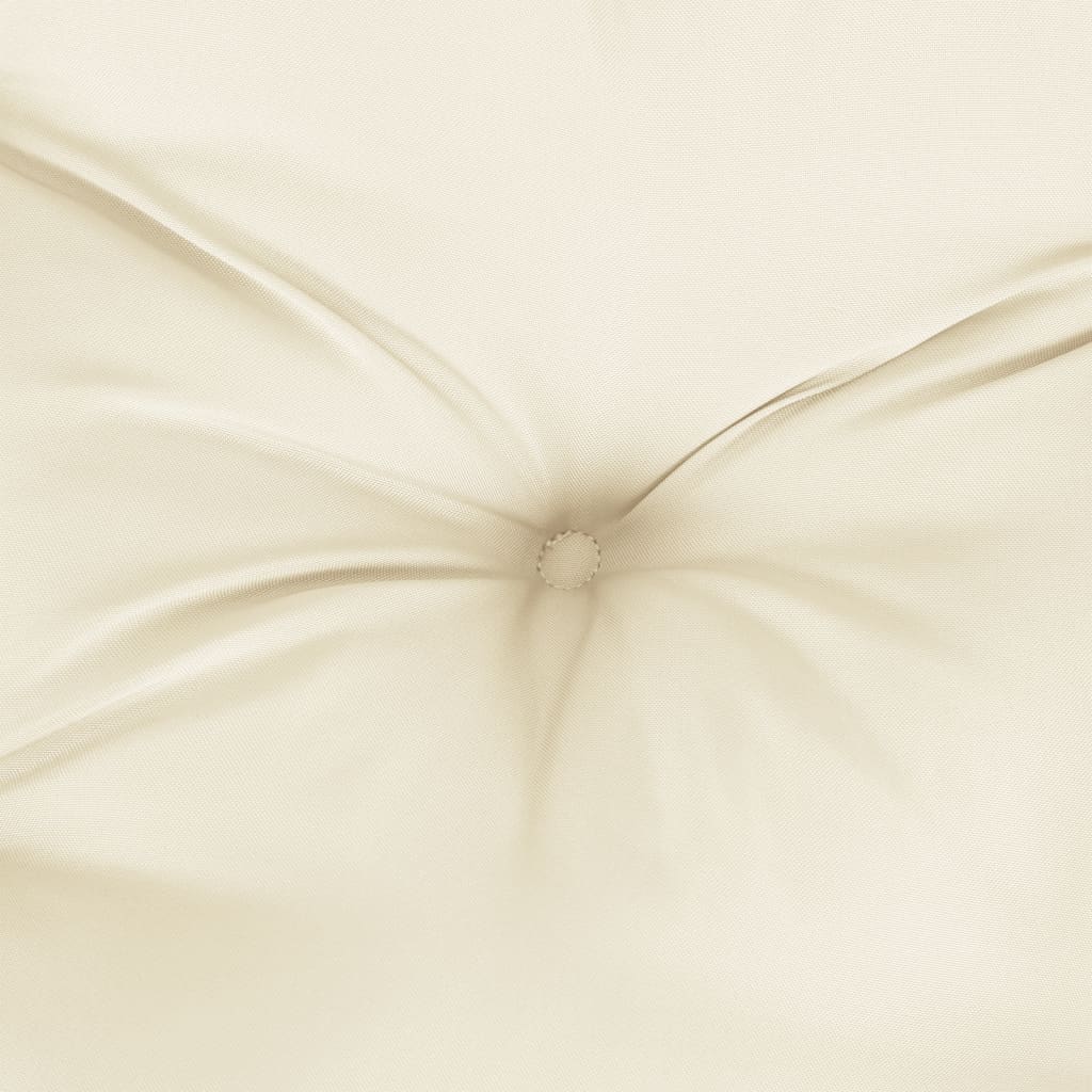 Round Cushion Cream Ø 60 x11 cm Oxford Fabric