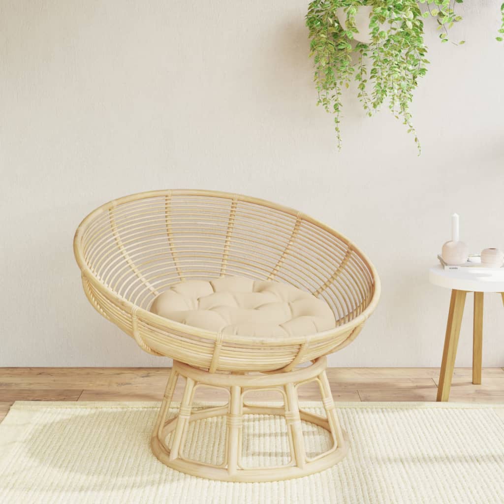 Round Cushion Beige Ø 60 x11 cm Oxford Fabric